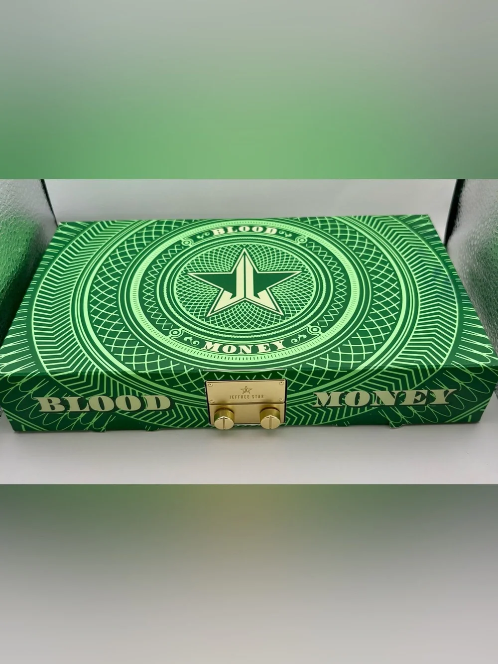 Jeffree Star Blood Money Mint Green Money Clip Case with Gold Hardware NEW!